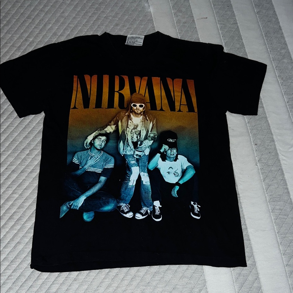 Nirvana Black Graphic Tee - Short Sleeve